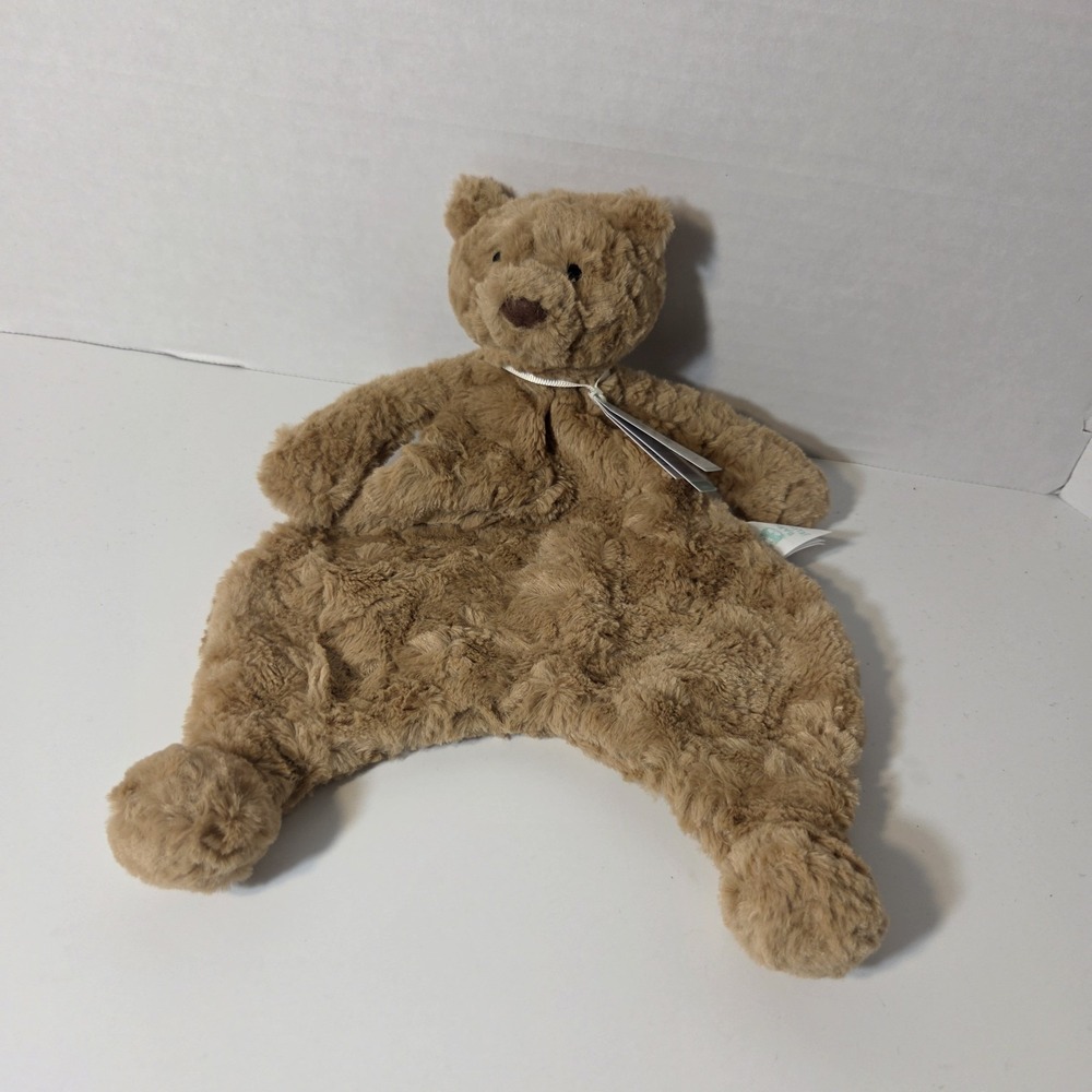 Baby Jellycat Bartholomew Bear Security Blanket  Lovey Comforter Brown